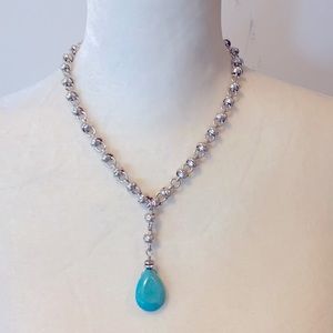 Sterling silver and turquoise necklace.